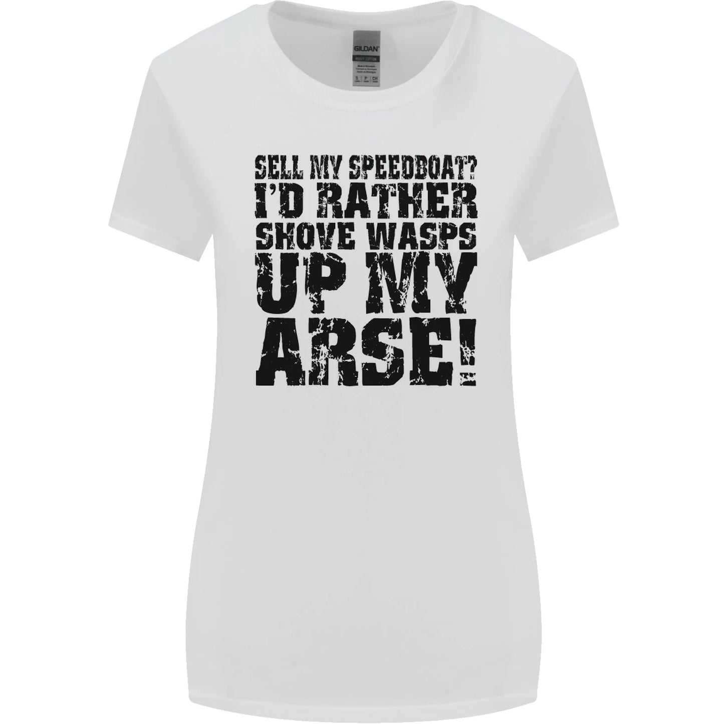 Sell My Speedboat Boat Sailor Funny Womens Wider Cut Tshirt T-Shirt | Best-Selling Apparel | Trending Fashion Apparel