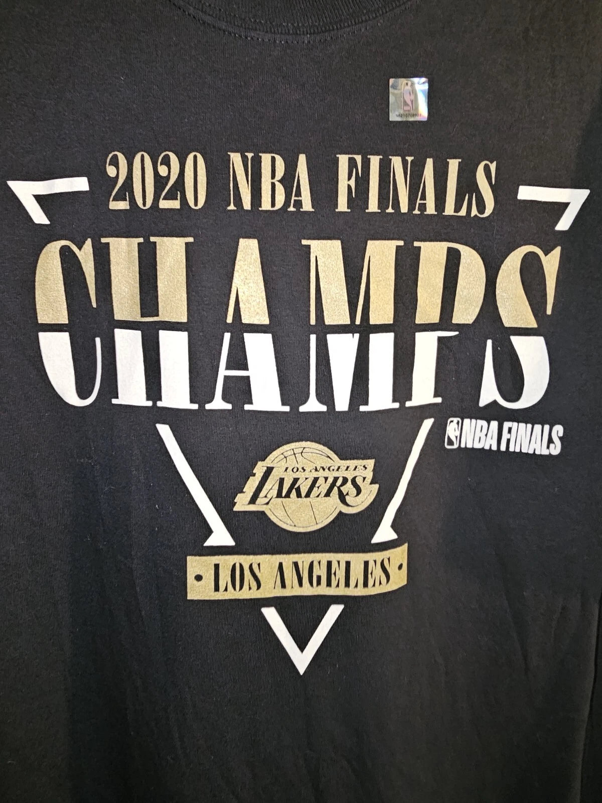 Los Angeles Lakers 2020 Champion Roaster Large Mens Black Logo Long Sleeve | Stylish Graphic Apparel | Perfect Gift Idea