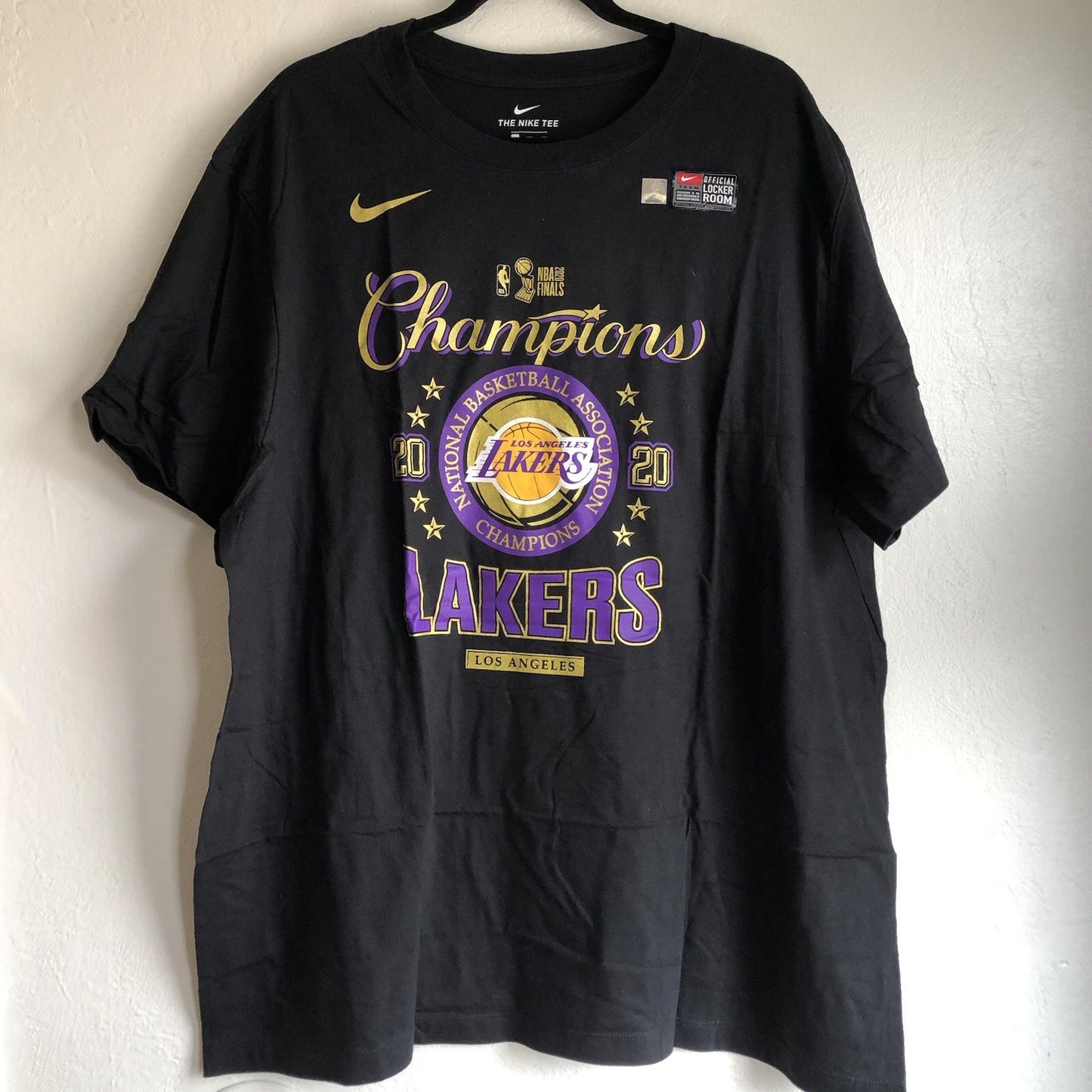 Los Angeles Lakers Nike Mens Xxl 2020 Finals Champions Locker Room T-shirt | Trendy Graphic Tee | Casual Unisex T-shirt