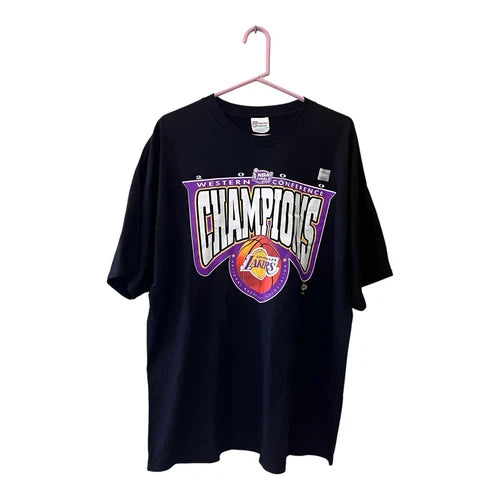 Vintage 2000 Los Angeles Lakers Champions T-shirt Xxl Western Conference Finals | Trendy Graphic Tee | Casual Unisex T-shirt