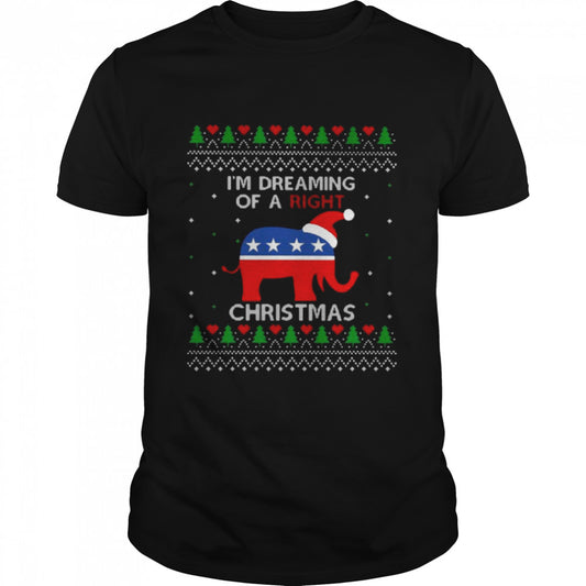 Santa Democrat I’m dreaming of a right Ugly Christmas shirt