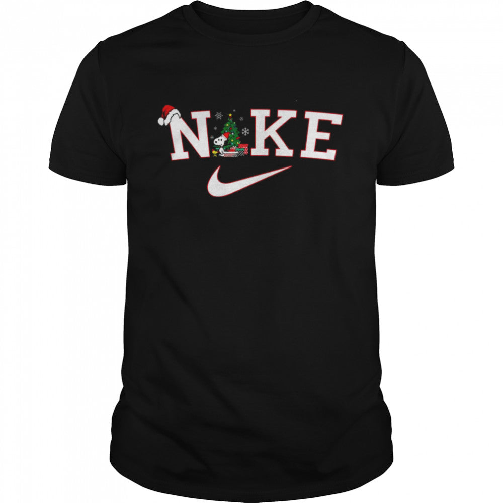santa Snoopy and Woodstock Nike Christmas 2022 t shirt