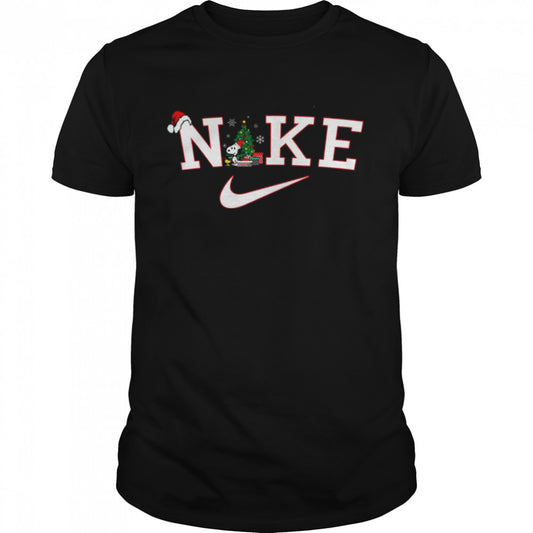 santa Snoopy and Woodstock Nike Christmas 2022 t shirt