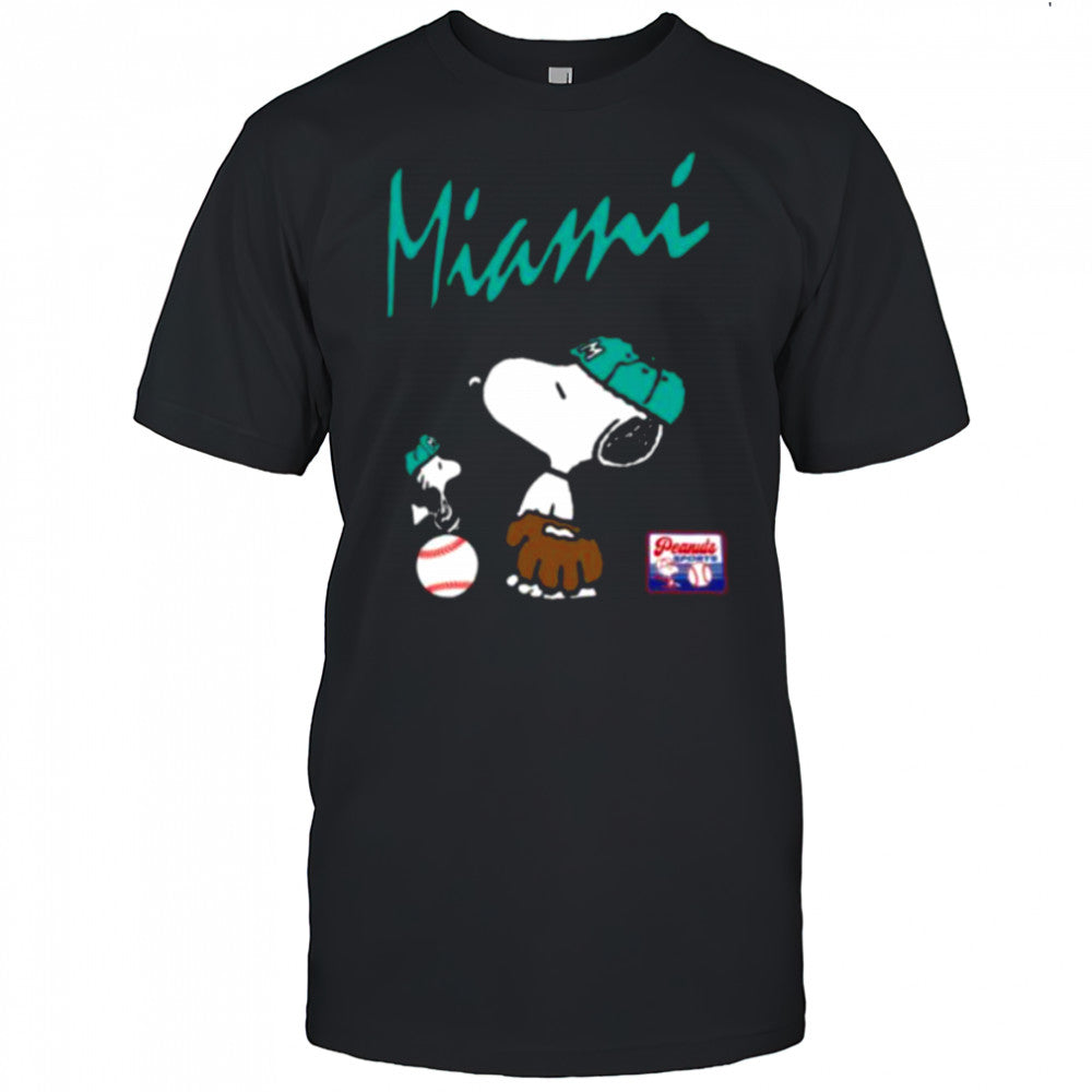 Snoopy Peanuts Ripple Junction Miami Baseball shirt