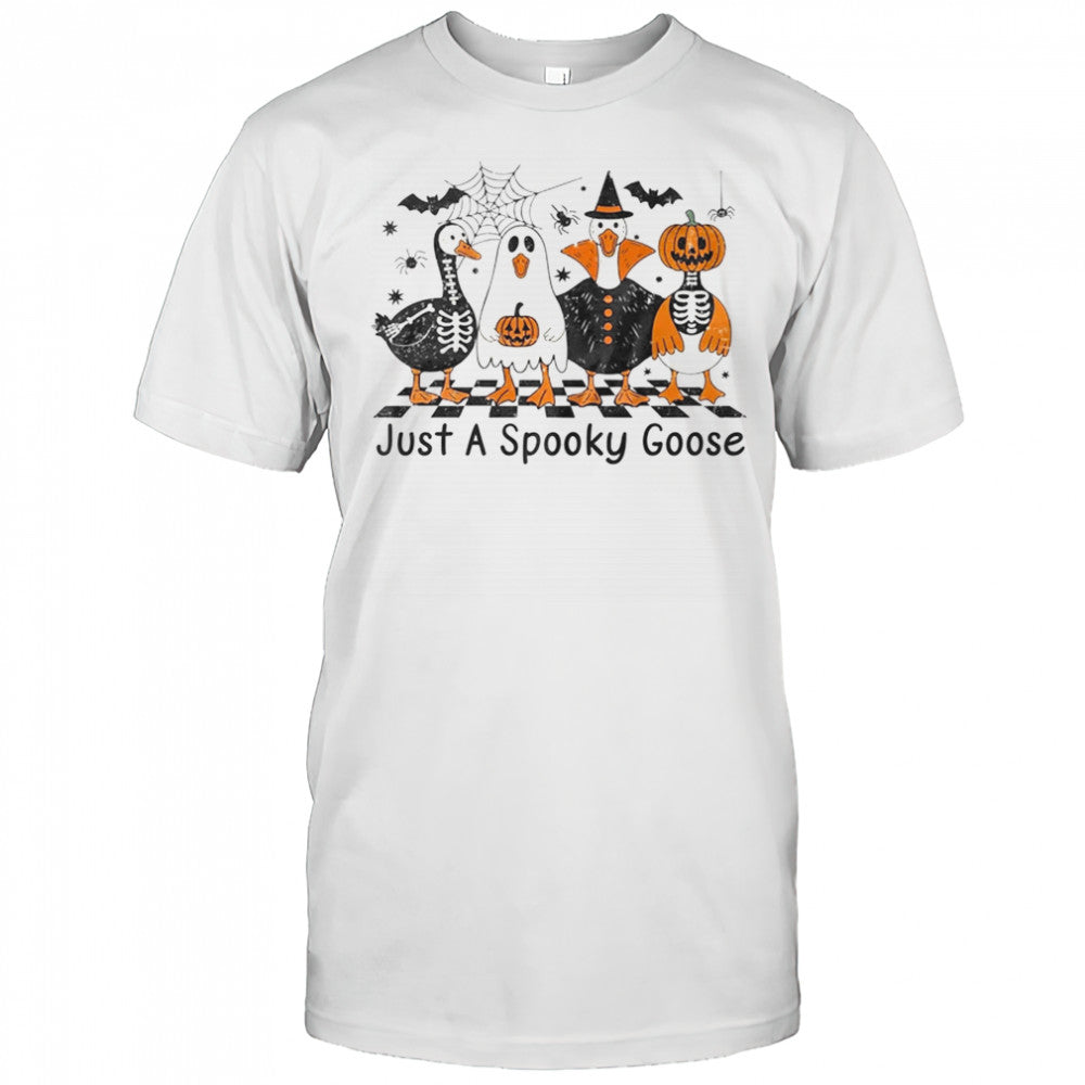 Spooky Season Goose Halloween Just A Spooky Goose Funny Cute shirt