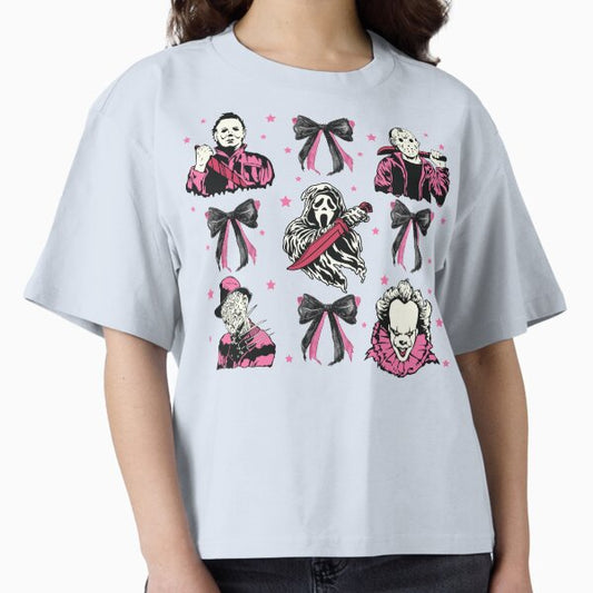 Halloween Killers Coquette Bow Boxy T-Shirt for Sale by kjanedesigns