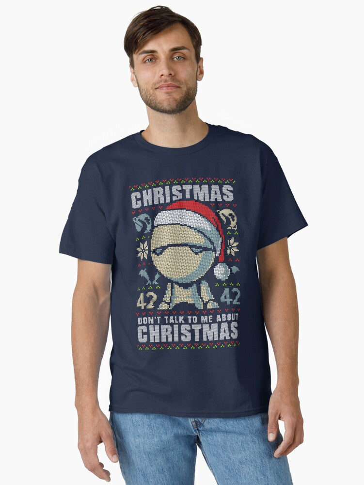 Ugly Sweater Marvin Paranoid Android Hitchhikers Guide to the Galaxy Classic TShirt T-Shirt | Fan Favorite Artwork | Trending Festive Apparel