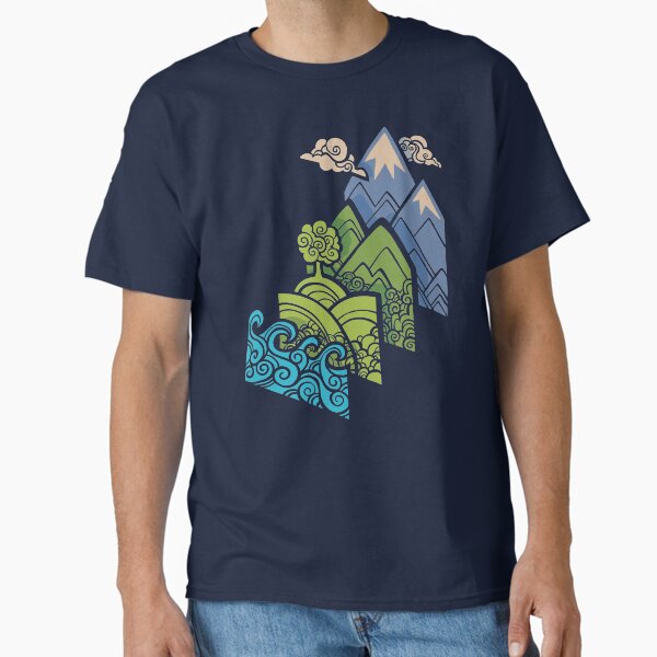 How to Build a Landscape : Blue Classic T-Shirt for Sale by Waynem79
