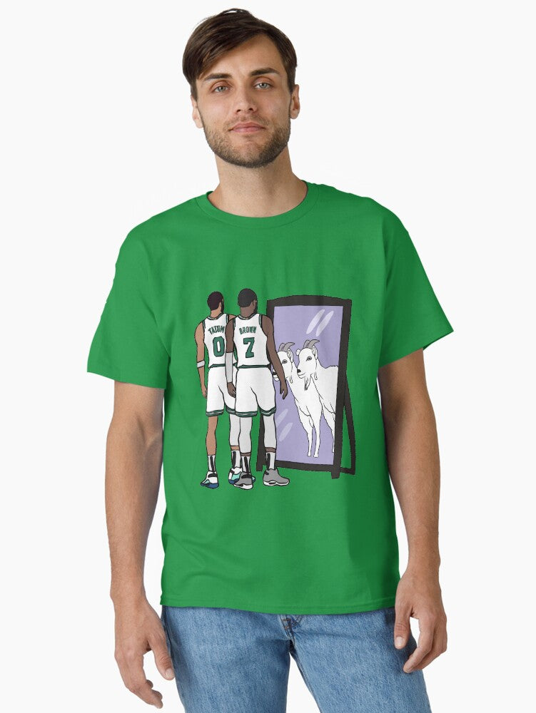Jayson Tatum And Jaylen Brown Mirror Goats Classic T-shirt | Trendy Graphic Tee | Casual Unisex T-shirt