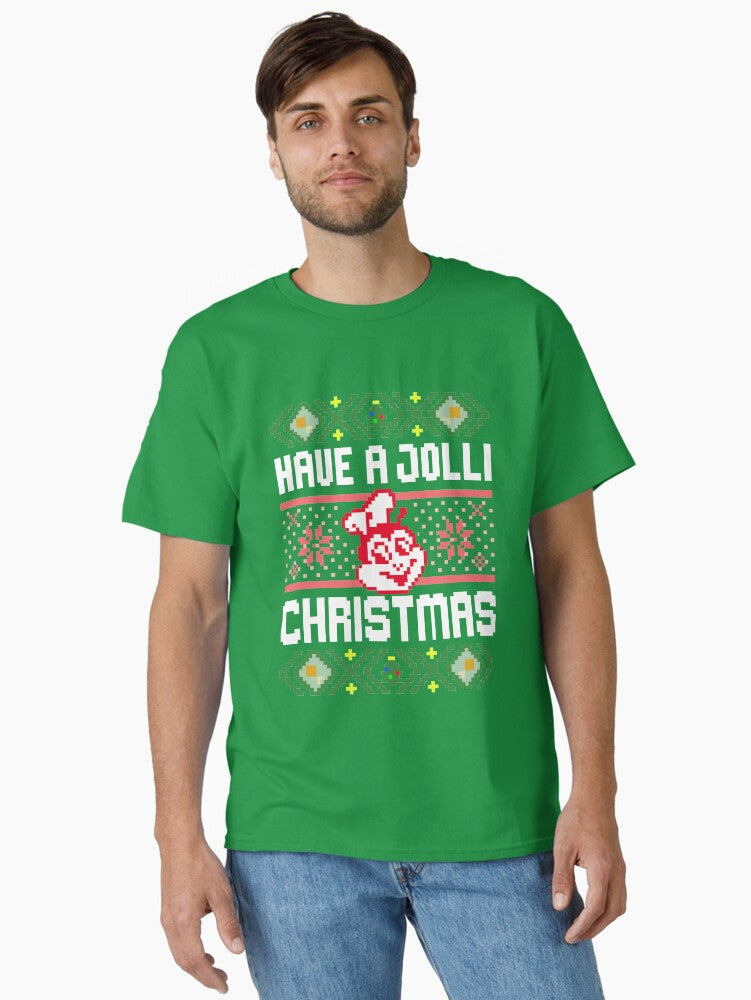 Have a Jolli Christmas Pixelated Classic TShirt T-Shirt | Fan Favorite Artwork | Limited Christmas Style