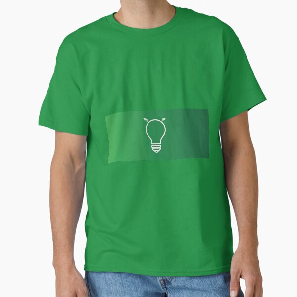 "Shining Sustainability - Green Lightbulb" Classic T-Shirt for Sale by wa2022