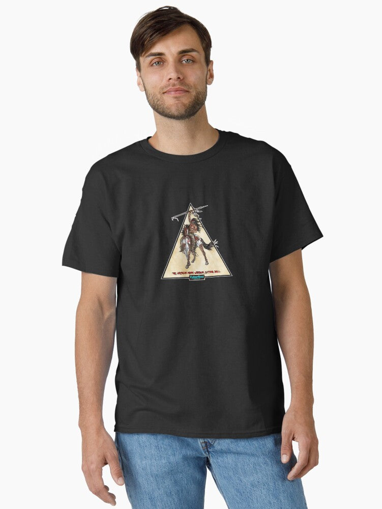 Indian Warrior Sitting Bull Sticker Classic T-shirt | Premium Basketball Jersey | Fan Edition Apparel