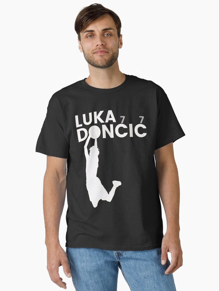 Luka Doni Silhouette Dunk 77 Tribute Classic T-shirt | Trendy Graphic Tee | Casual Unisex T-shirt