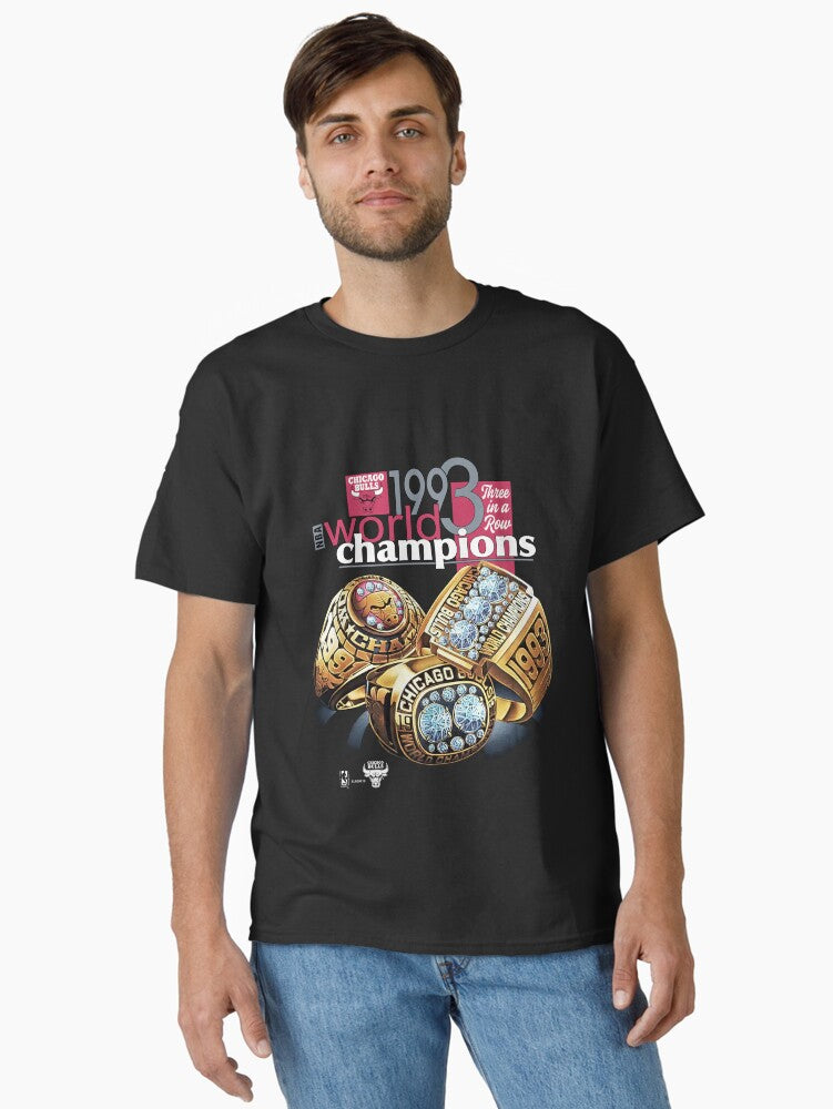 Vintage 1993 Chicago Bulls Championship T-shirt Classic T-shirt | Trendy Graphic Tee | Casual Unisex T-shirt