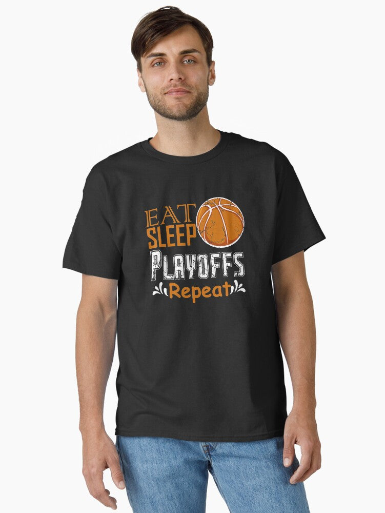 Eat Sleep Playoffs Repeat College March Tournament Brackets Classic T-shirt | Trendy Graphic Tee | Casual Unisex T-shirt