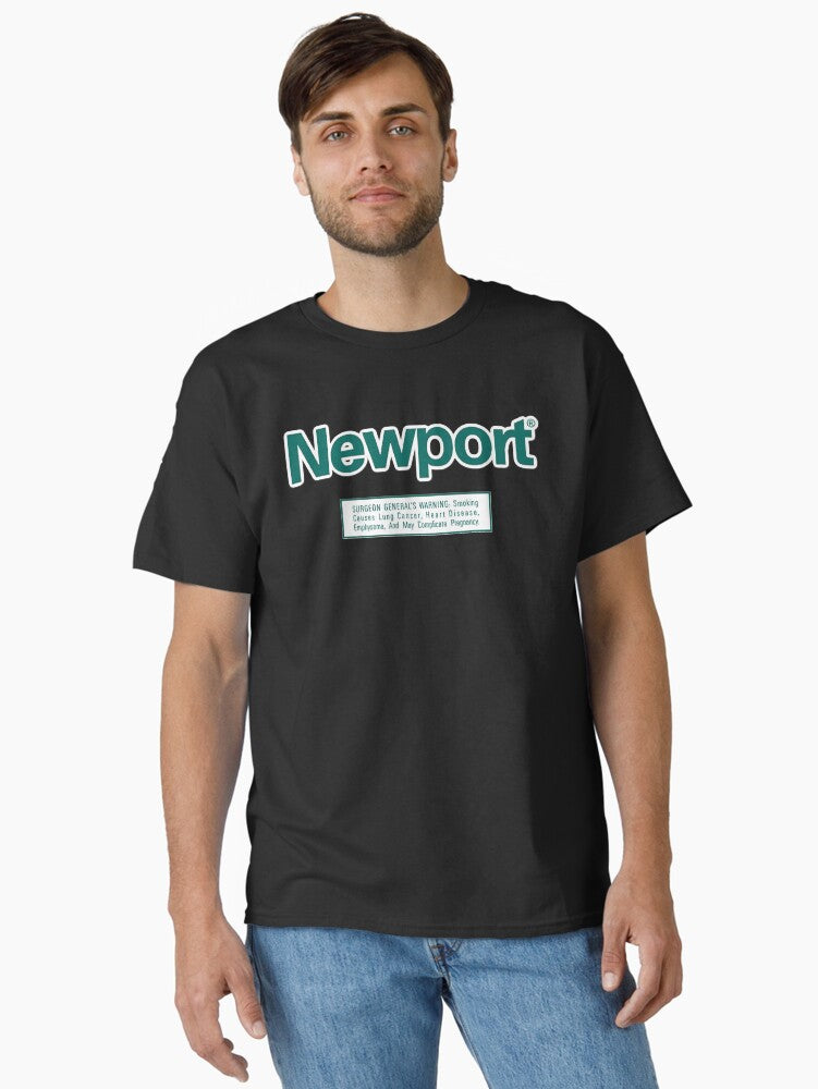 Newport Cigarettes Aesthetic Warning Label Classic T-Shirt T-Shirt | Aesthetic Graphic | Top Pick For Fans