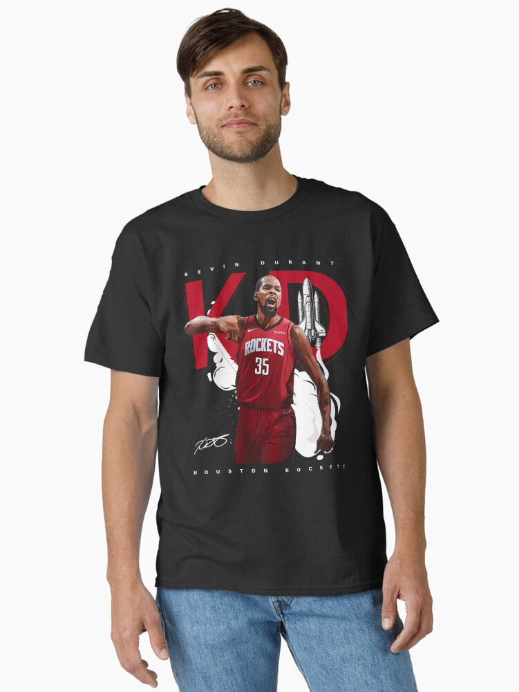 Kevin Durant Houston Rockets Classic T-shirt | Trendy Graphic Tee | Casual Unisex T-shirt