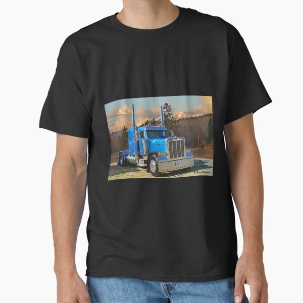 Blue peterbilt conventional. Classic T-Shirt for Sale by rharrisphotos