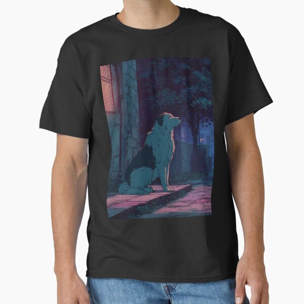 "Relaxing Lofi Dog Art" Classic T-Shirt for Sale by bapupa