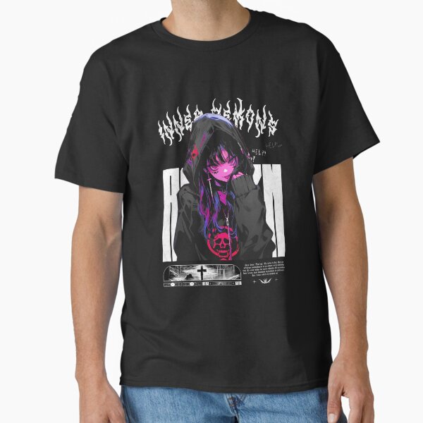 Inner Demons Anime Girl Classic T-Shirt for Sale by CursedInk