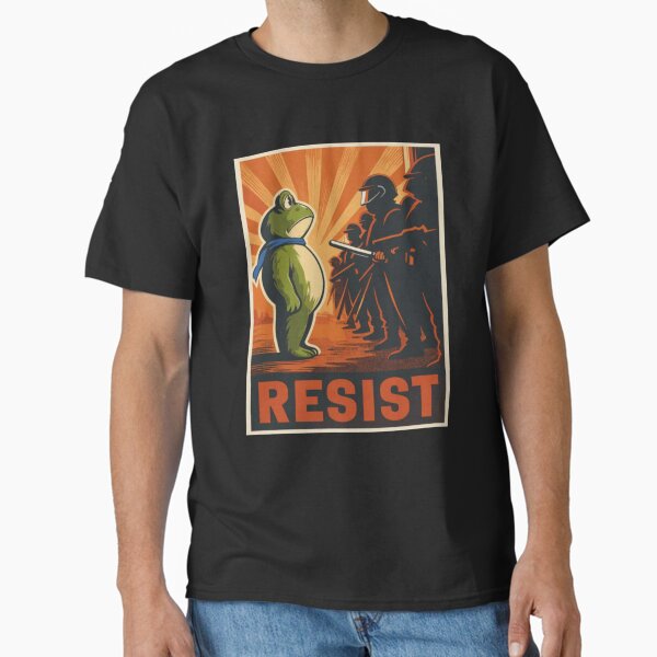 "Portland Frog Protest Resist" Classic T-Shirt for Sale by peggycantu