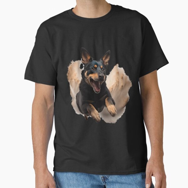 Australian Kelpie Abstract artwork dust storm 1 Classic T-Shirt for Sale by ClawedCreations