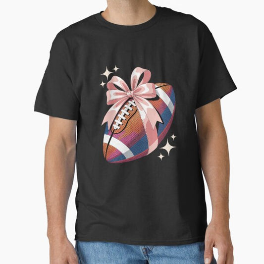 Coquette Bow Disco Football Classic T-Shirt for Sale by procionartss