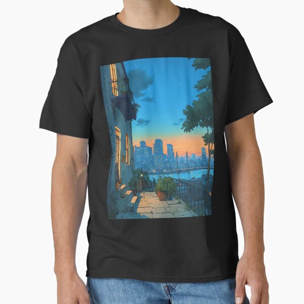 "Lofi Cityscape View" Classic T-Shirt for Sale by bapupa