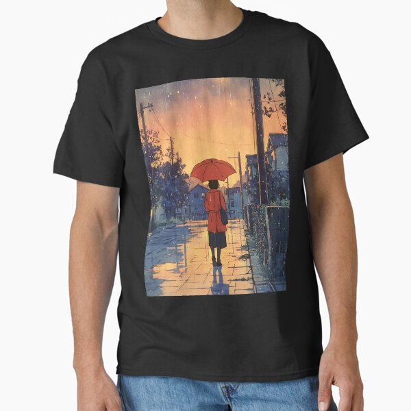 "Chill Lofi Rainy Day Art" Classic T-Shirt for Sale by bapupa