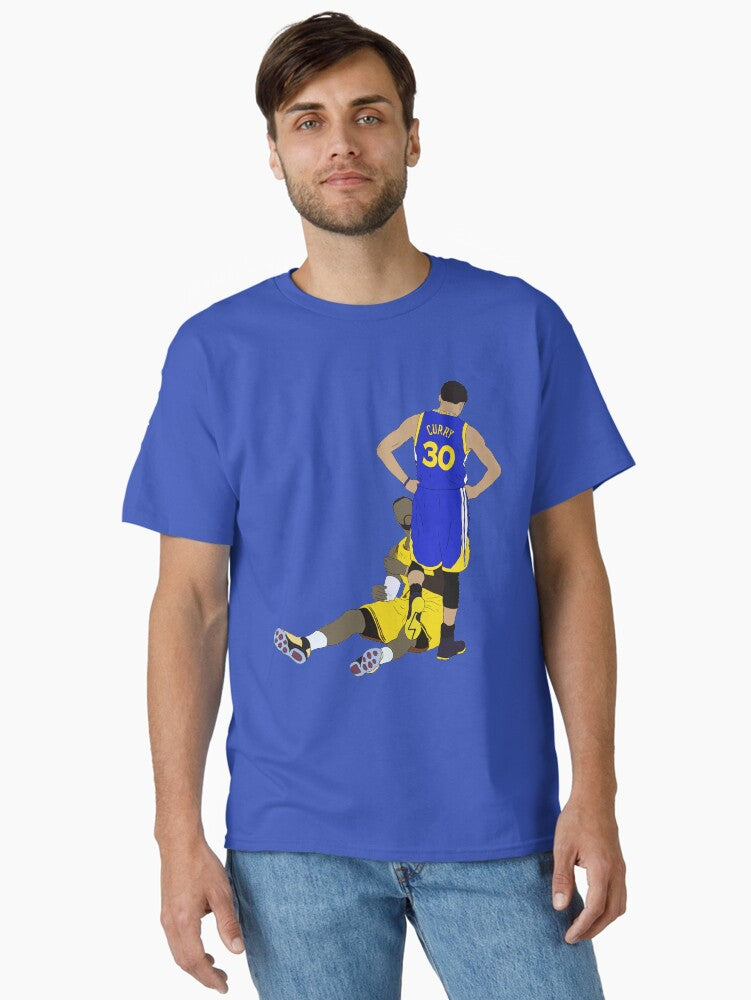 Steph Curry Standing Over Lebron Classic T-shirt | Trendy Graphic Tee | Casual Unisex T-shirt