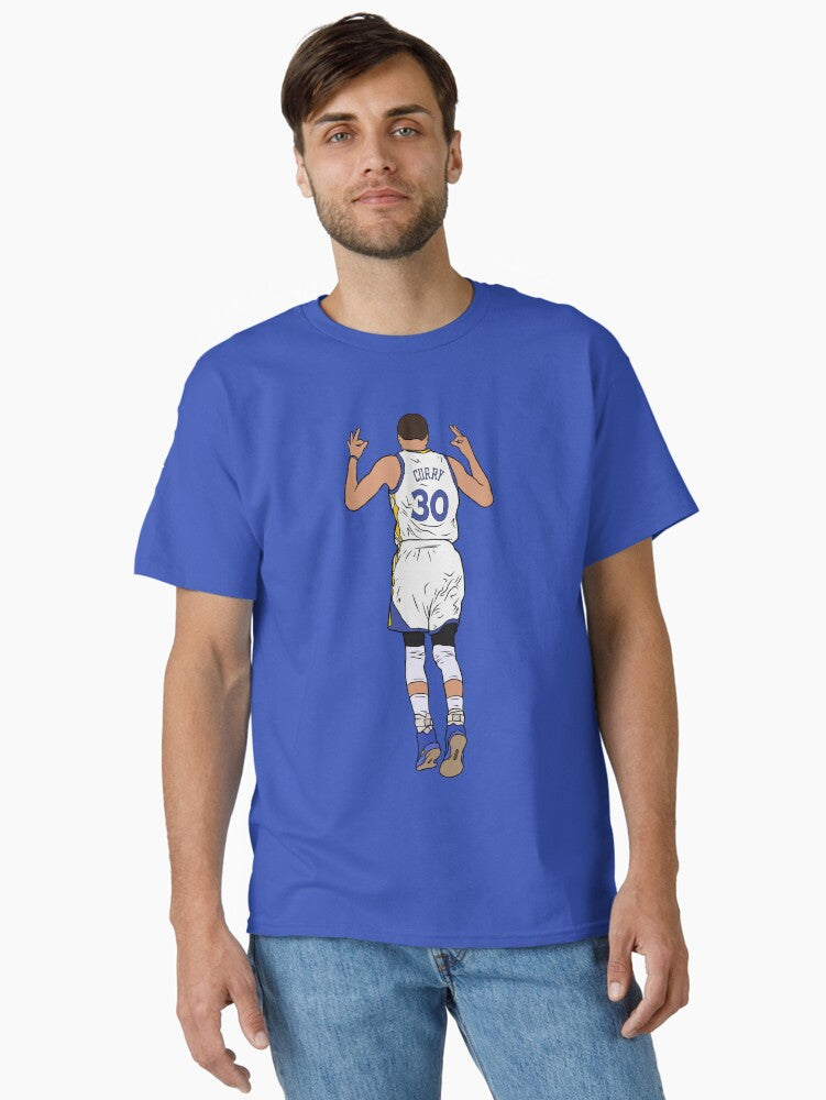 Steph Curry 3 Point Celebration Classic T-shirt | Trendy Graphic Tee | Casual Unisex T-shirt