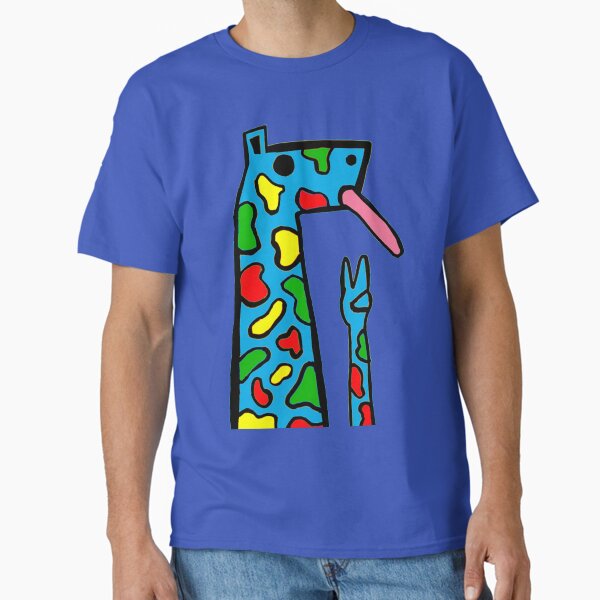 GIRAFFIE BLUE Classic T-Shirt for Sale by MystiicKhalifa