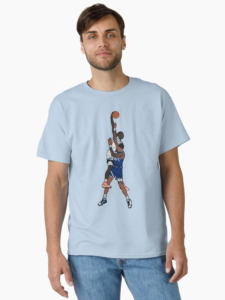 Anthony Edwards Dunks On John Collins Classic T-shirt | Trendy Graphic Tee | Casual Unisex T-shirt
