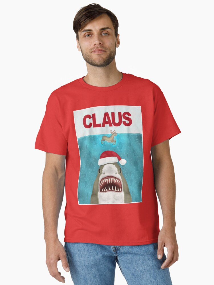 Funny Christmas Santa Claus Shark Reindeer Humor Classic TShirt T-Shirt | Cute Festive Style | Trending Festive Apparel