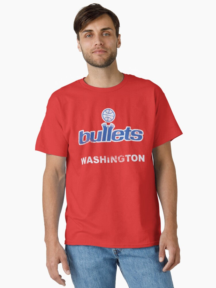 Washington Bullets Retro Defunct Basketball Team Classic T-shirt | Trendy Graphic Tee | Casual Unisex T-shirt