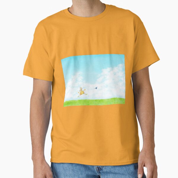 "Skipping across a green field - protect nature" Classic T-Shirt for Sale by greenPQBstudio
