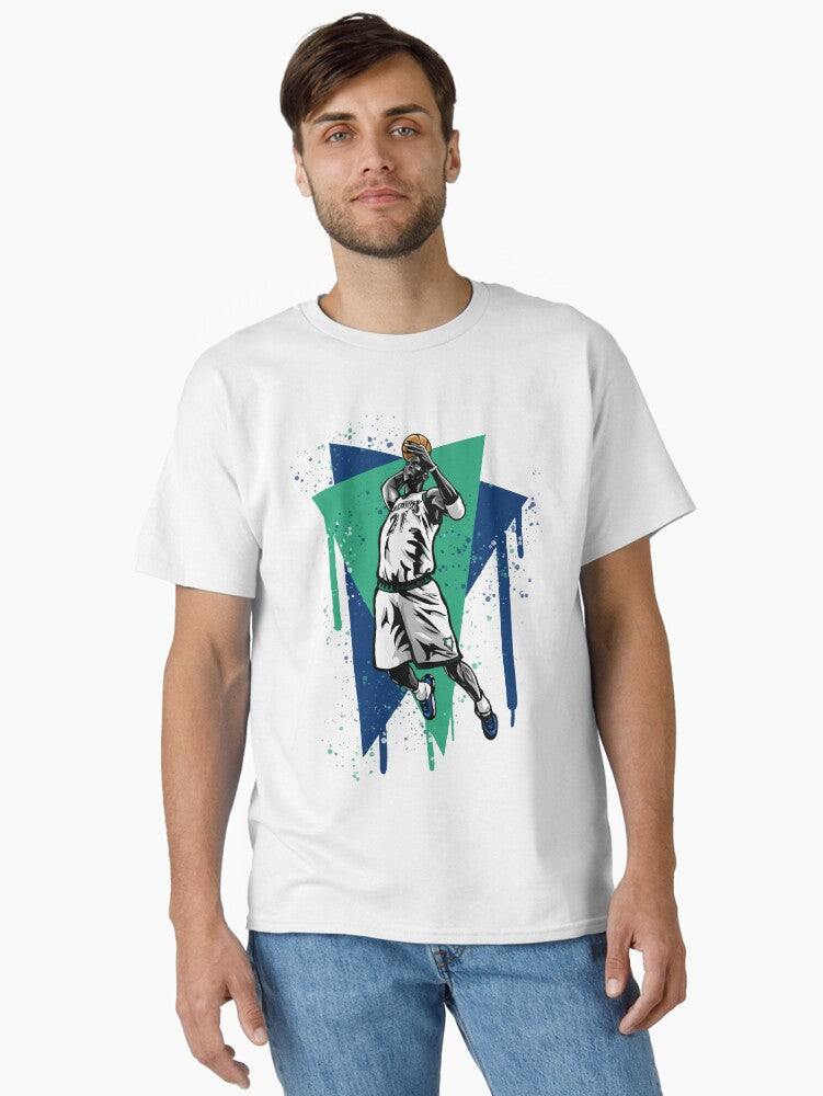 Dunking Basketball Player Classic T-shirt | Premium Basketball Jersey | Fan Edition Apparel