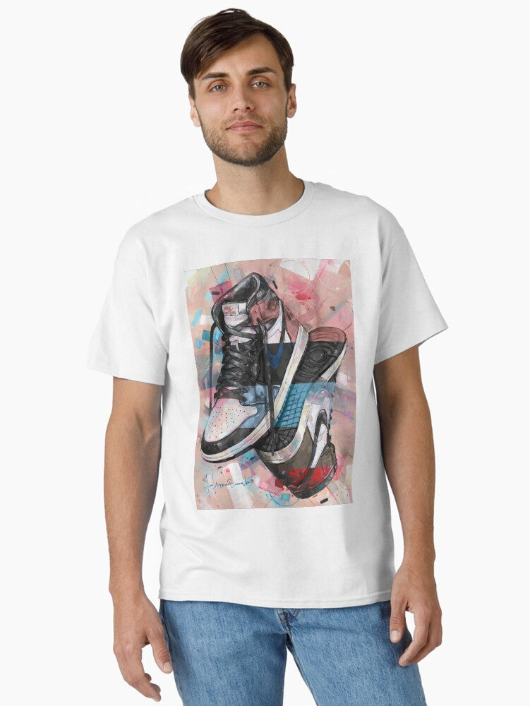 Airjordan1 Upside Down Colourway Art Classic T-shirt | Trendy Graphic Tee | Casual Unisex T-shirt