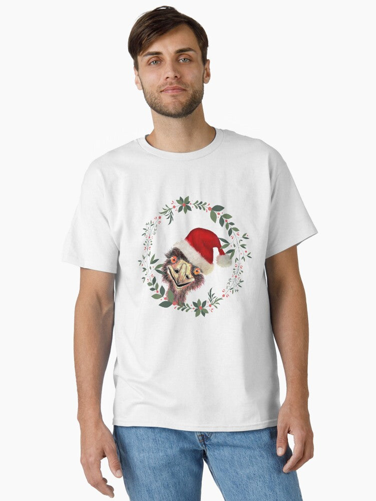Santas Emu a Aussie Christmas Classic TShirt T-Shirt | Top Trending Graphic | Perfect For Daily Wear