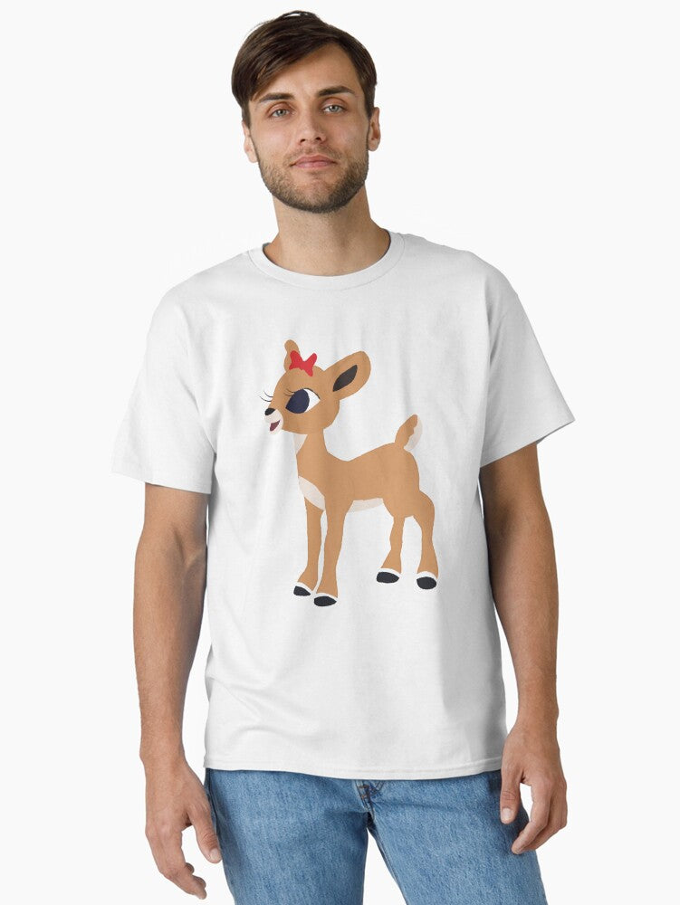 Classic Clarice the Reindeer Christmas GraphicLoveShop Classic TShirt T-Shirt | Seasonal Must-Have | Limited Christmas Style