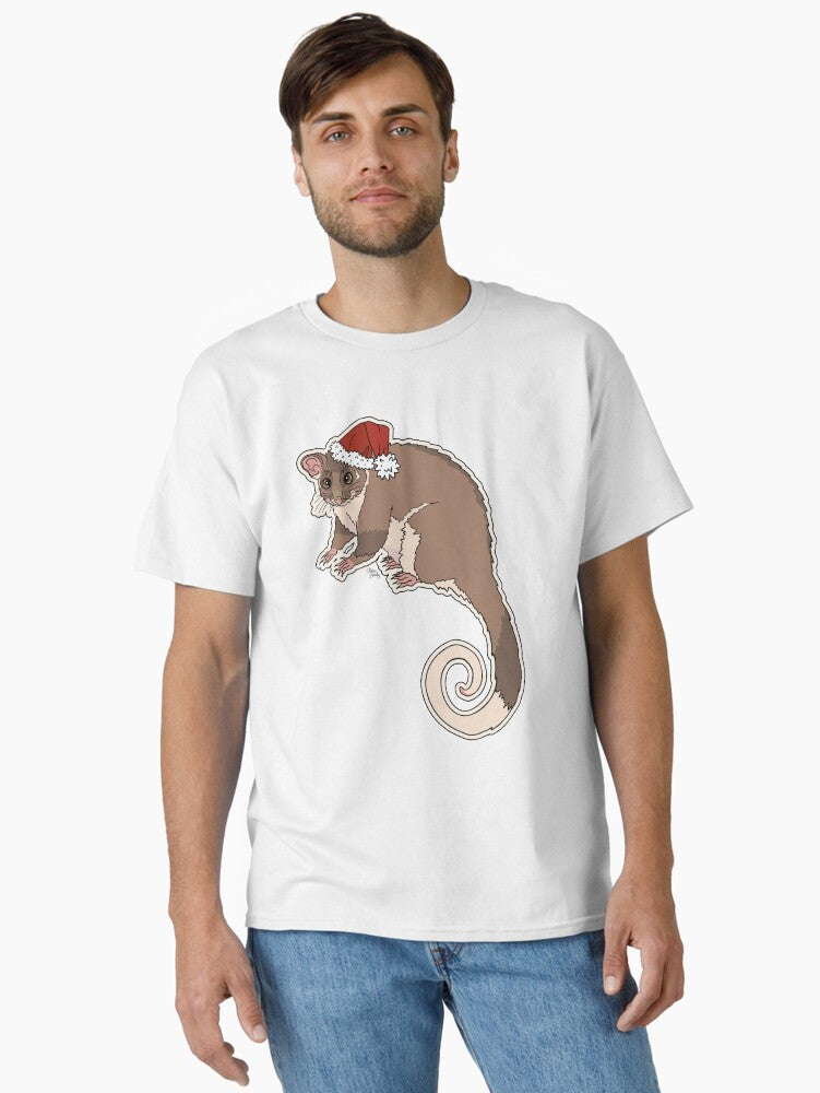 Christmas Possum Red Santa Hat Classic TShirt T-Shirt | Vintage Christmas Look | Trending Festive Apparel