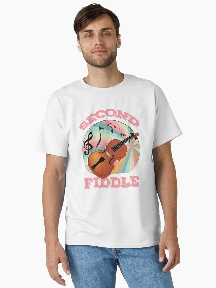 Second Fiddle Vintage Design Gift idea Second Violin Shirt Gift Idea for Anniversary Wedding Mothers Day Fathers Day Graduation Thanksgiving Christmas New Years Day Classic TShirt T-Shirt | Top Trending Graphic | Great For Christmas Season