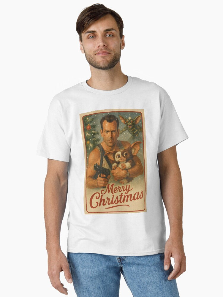 Die Hard x Gremlins Mashup Christmas Classic TShirt T-Shirt | Seasonal Must-Have | Limited Christmas Style