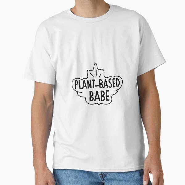 "Plant-Based Babe Minimalist Leaf Design" Classic T-Shirt for Sale by NiftyWrx