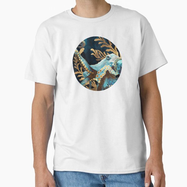 Indigo Octopus Classic T-Shirt for Sale by spacefrogdesign