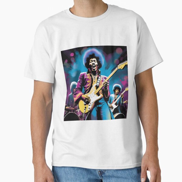 Funky Jam: Purple Hues and Hendrix Classic T-Shirt for Sale by opulantorbit