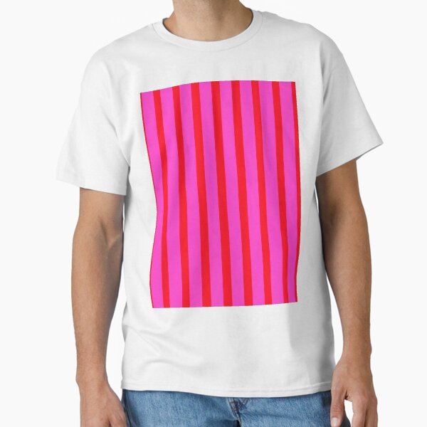 Minimalist Pink and Red Stripes Classic T-Shirt for Sale by OneThreeSix