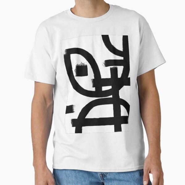 Black and White Minimalist Classic T-Shirt for Sale by UrbanEpiphany