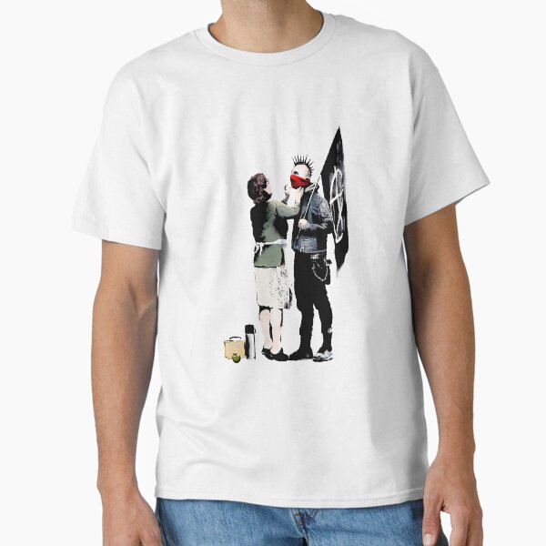 Banksy, Anarchist Punk And His Mother Artwork Classic T-Shirt for Sale by LAURAREARD