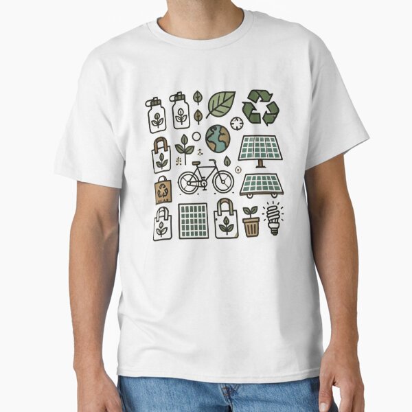 "Eco-Friendly Icons for Daily Habits" Classic T-Shirt for Sale by WildVista